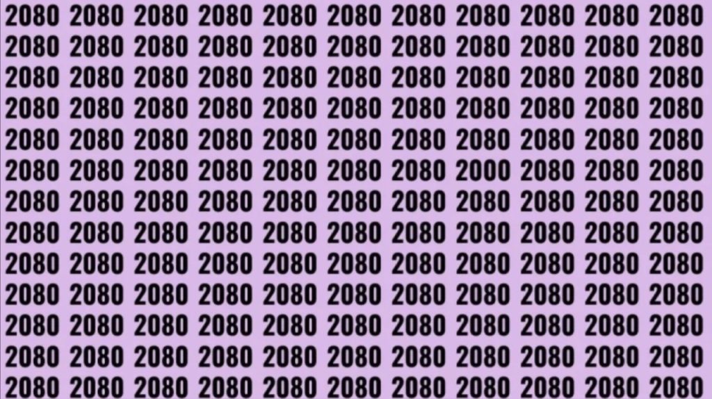 illusion optique trouver 2000 parmi les 2080